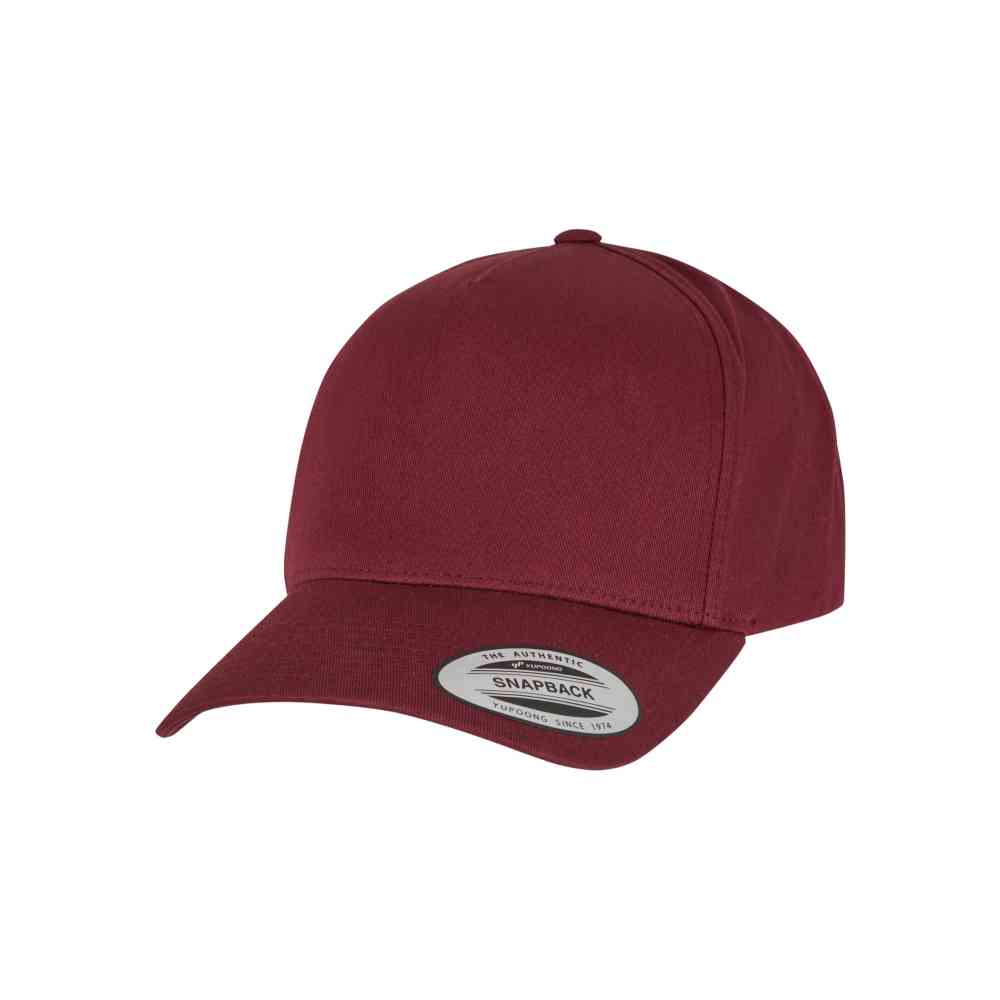 Flexfit - 5-Panel Curved Classic Snapback Cap - Red